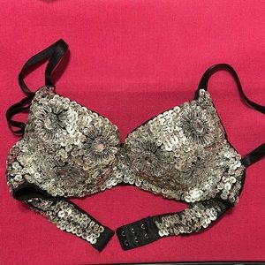 Vintage Beaded sequin Festival bra top